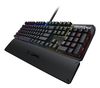 ASUS TUF Gaming K3, RGB mechanical keyboard, aluminum-alloy top cover, wrist rest, eight programmable macro keys, Aura Sync lighting
