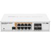 MikroTik CRS112-8P-4S-IN, 8x Gigabit Ethernet Smart Switch with PoE-out, 4x SFP cages, 400MHz CPU, 128MB RAM, desktop case, RouterOS L5
