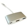 LC Power LC-HUB-C-MULTI-4, External USB type C hub with USB3.0, HDMI, Type-C Power delivery port