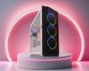 LC POWER Gaming 805BW-ON Holo-1_X, E-ATX, 4x120mm ARGB case fans, tempered glass side, USB3.0/Type C