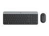Logitech Wireless Combo MK470, slim keyboard, optical mouse, USB receiver, graphite, US