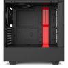 NZXT H510i Mid Tower ATX Case, no PSU, window side, black-red (CA-H510I-BR)