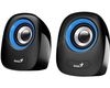 Genius SP-Q160, 2.0 speaker system, 2x3W RMS, USB, black-blue