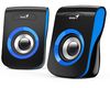 Genius SP-Q180, 2.0 speaker system, 2x3W RMS, USB, black-blue