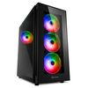 Sharkoon TG5 PRO RGB, ATX, no PSU, 3x3.5", 4x2.5", Front 3x120mm RGB / Rear 1x120mm RGB fan, tempered glass side panel, USB3.0, black