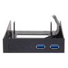 SilverStone FP38B, 3.5" front I/O module, 2xUSB 3.0 (new ports), with 3.5" to 2x2.5" HDD bay converter, Black [24]